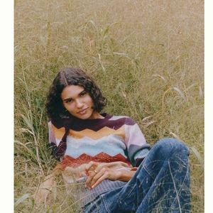 Anthropologie Multicolor Chevron Sweater